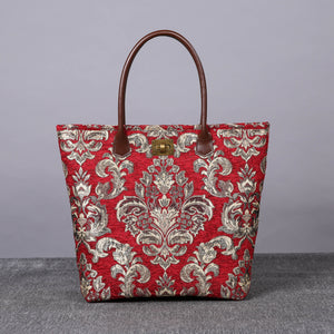 Carpet Tote<br>Victorian Blossom Red/Gold