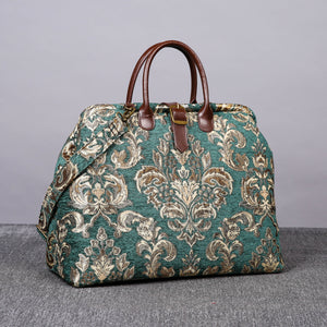 Mary Poppins Carpet Bag<br>Victorian Blossom Green/Gold