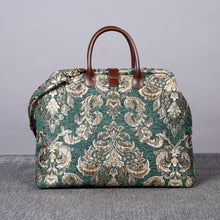Load image into Gallery viewer, Mary Poppins Carpet Bag&lt;br&gt;Victorian Blossom Green/Gold
