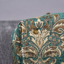 Load image into Gallery viewer, Mary Poppins Carpet Bag&lt;br&gt;Victorian Blossom Green/Gold
