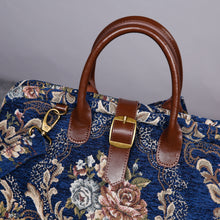 Load image into Gallery viewer, Mary Poppins Carpet Bag&lt;br&gt;Floral Blue
