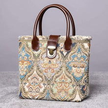 Load image into Gallery viewer, Mini Carpet Tote&lt;br&gt;Golden Age Blue
