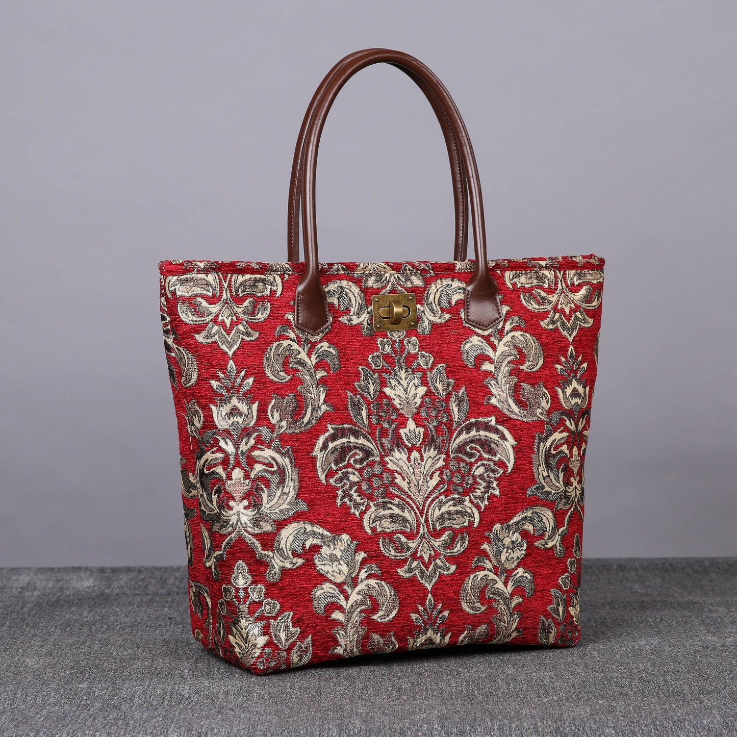 Carpet Tote Victorian Blossom Red/Gold