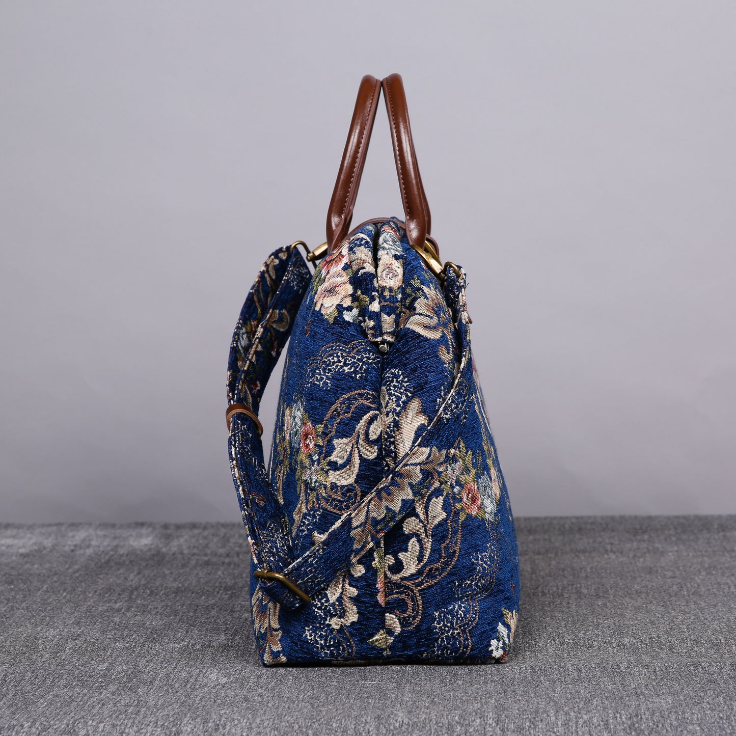 Mary Poppins Carpet Bag Floral Blue