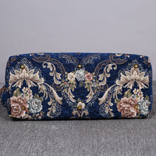 Load image into Gallery viewer, Mary Poppins Carpet Bag&lt;br&gt;Floral Blue
