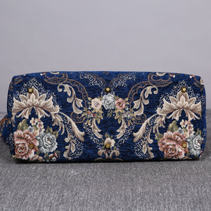 Mary Poppins Carpet Bag<br>Floral Blue