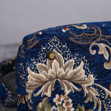 Load image into Gallery viewer, Mary Poppins Carpet Bag&lt;br&gt;Floral Blue
