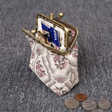 Load image into Gallery viewer, Vintage Carpet Coin Purse Double Kiss Lock&lt;br&gt;Traditional Color
