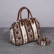 Load image into Gallery viewer, Carpet Purse&lt;br&gt;Victorian Stripes Coffee
