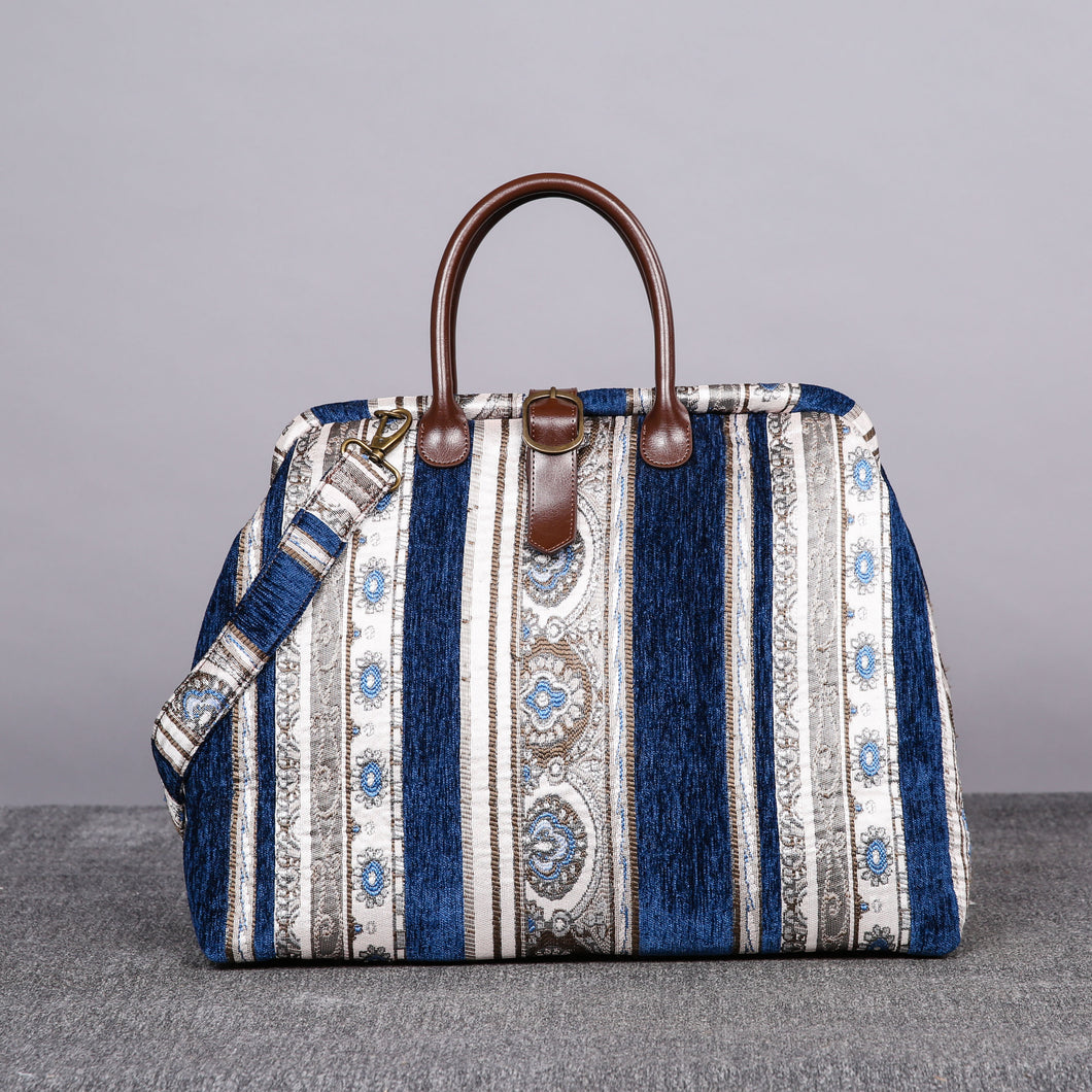 Mary Poppins Carpet Bag<br>Ethnic Stripes Navy