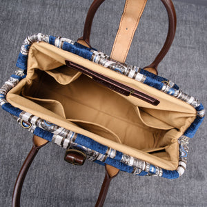 Mary Poppins Carpet Bag<br>Ethnic Stripes Navy