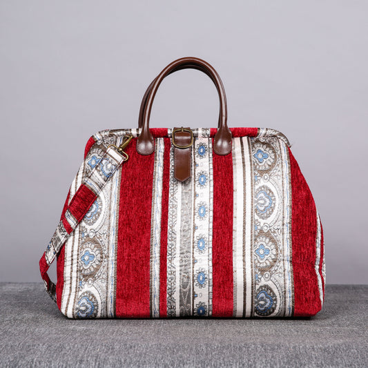 Mary Poppins Carpet Bag Ethnic Stripes Wine