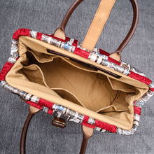 Load image into Gallery viewer, Mary Poppins Carpet Bag&lt;br&gt;Ethnic Stripes Wine
