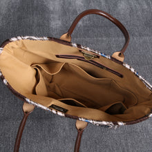Load image into Gallery viewer, Carpet Tote&lt;br&gt;Ethnic Stripes Coffee
