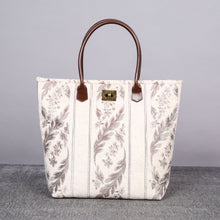 Load image into Gallery viewer, Carpet Tote&lt;br&gt;Victorian Stripes Cream
