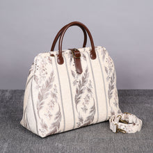 Load image into Gallery viewer, Mary Poppins Carpet Bag&lt;br&gt;Victorian Stripes Cream
