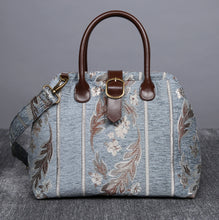 Load image into Gallery viewer, Carpet Purse&lt;br&gt;Victorian Stripes Blue
