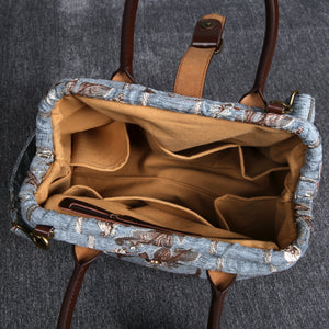 Carpet Purse<br>Victorian Stripes Blue