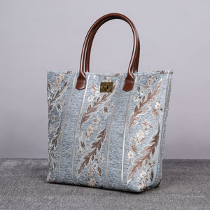 Carpet Tote<br>Victorian Stripes Blue