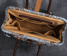 Load image into Gallery viewer, Mary Poppins Carpet Bag&lt;br&gt;Victorian Stripes Blue
