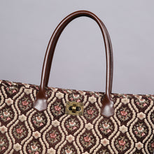 Load image into Gallery viewer, Carpet Tote&lt;br&gt;Traditional Coffee
