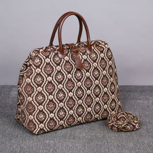 Load image into Gallery viewer, Mary Poppins Carpet Bag&lt;br&gt;Traditional Coffee
