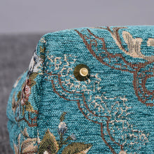 Load image into Gallery viewer, Carpet Purse&lt;br&gt;Victorian Blossom Floral Teal
