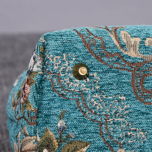 Carpet Purse<br>Victorian Blossom Floral Teal