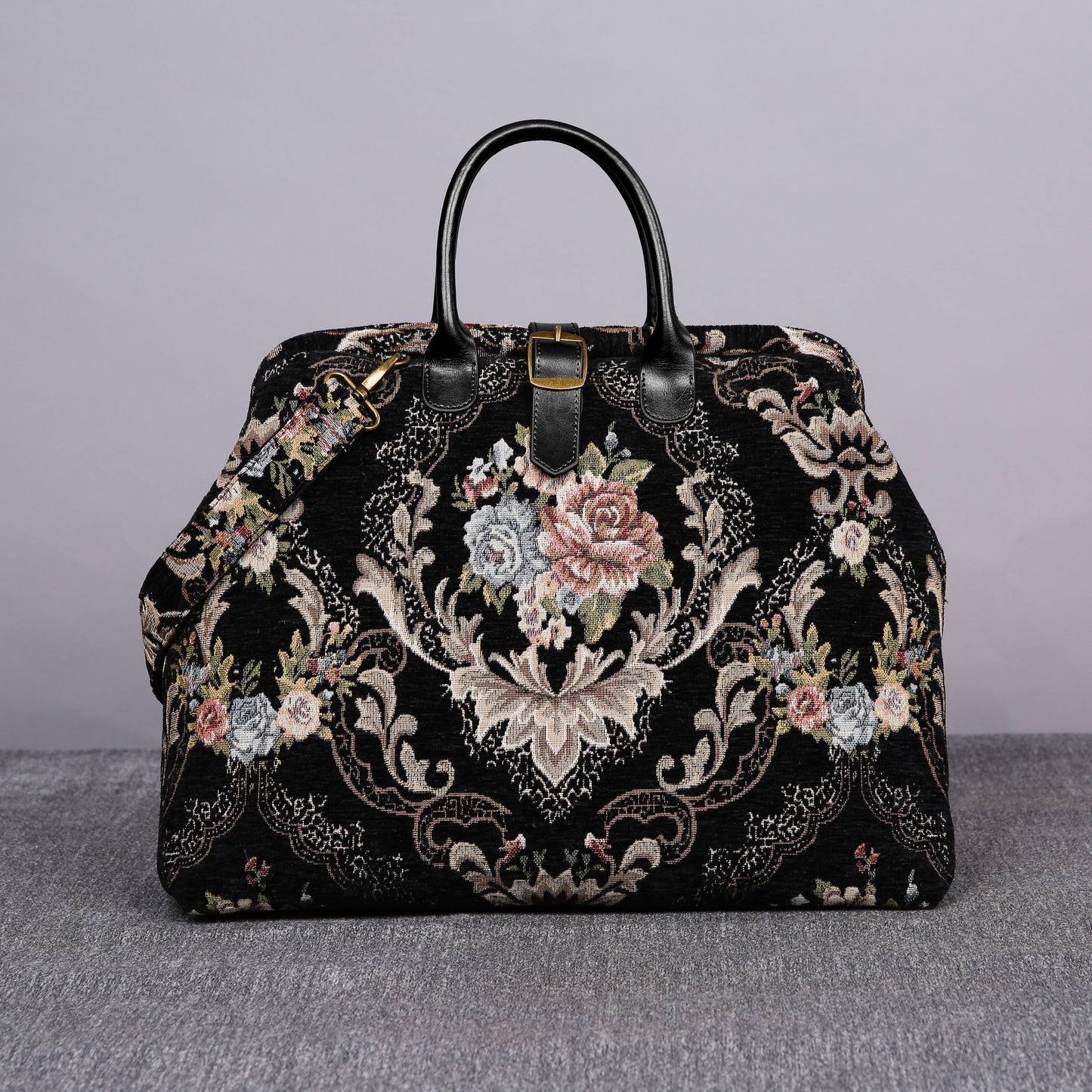 Mary Poppins Carpet Bag<br>Floral Black