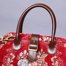 Load image into Gallery viewer, Carpet Purse&lt;br&gt;Floral Wine
