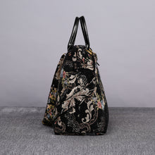 Load image into Gallery viewer, Mary Poppins Carpet Bag&lt;br&gt;Floral Black

