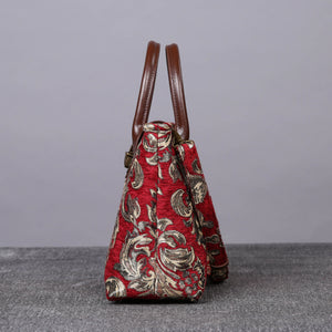 Mini Carpet Tote<br>Victorian Blossom Red/Gold