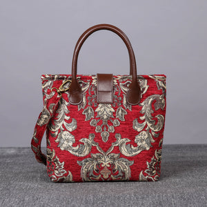 Mini Carpet Tote<br>Victorian Blossom Red/Gold