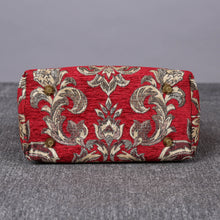 Load image into Gallery viewer, Mini Carpet Tote&lt;br&gt;Victorian Blossom Red/Gold
