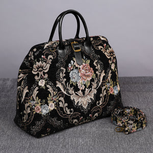 Mary Poppins Carpet Bag<br>Floral Black