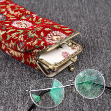 Load image into Gallery viewer, Vintage Carpet Glasses Case Double Kiss Lock&lt;br&gt;Oriental Color
