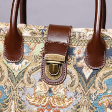 Load image into Gallery viewer, Mini Carpet Tote&lt;br&gt;Golden Age Blue
