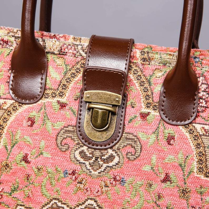 Mini Carpet Tote Oriental Pink