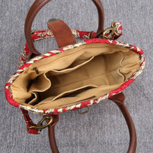 Load image into Gallery viewer, Mini Carpet Tote&lt;br&gt;Victorian Blossom Red/Gold
