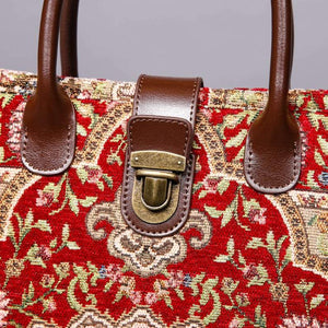 Mini Carpet Tote<br>Oriental Wine