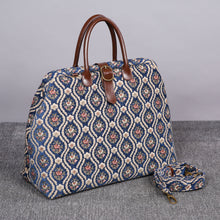 Load image into Gallery viewer, Mary Poppins Carpet Bag&lt;br&gt;Traditional Blue
