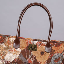 Load image into Gallery viewer, Carpet Tote&lt;br&gt;Abstract Brown
