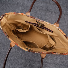 Load image into Gallery viewer, Carpet Tote&lt;br&gt;Abstract Brown
