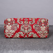Load image into Gallery viewer, Mary Poppins Carpet Bag&lt;br&gt;Victorian Blossom Red/Gold
