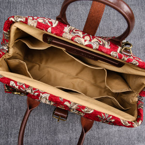 Mary Poppins Carpet Bag<br>Victorian Blossom Red/Gold