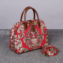 Load image into Gallery viewer, Carpet Purse&lt;br&gt;Victorian Blossom Red/Gold
