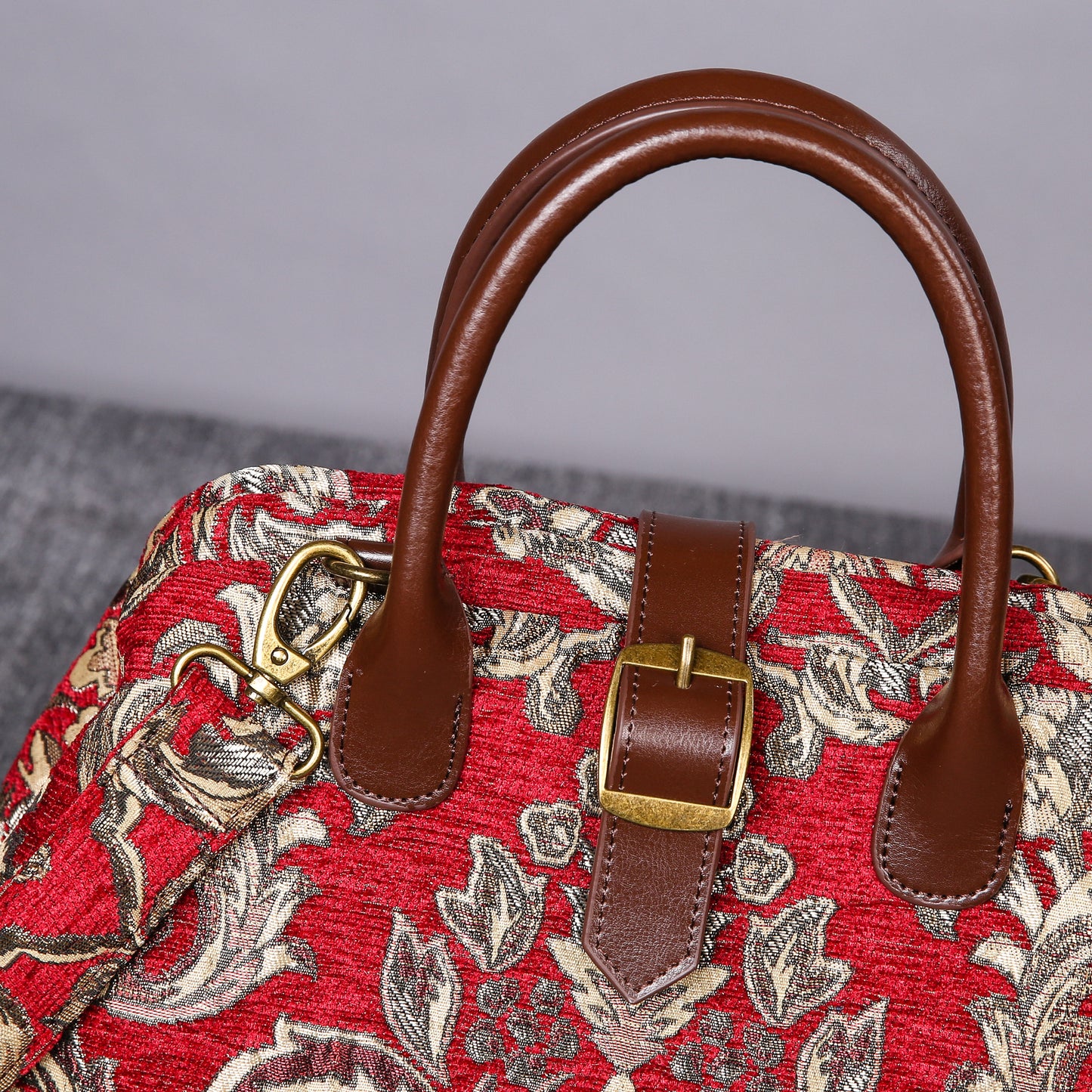 Carpet Purse Victorian Blossom Red/Gold