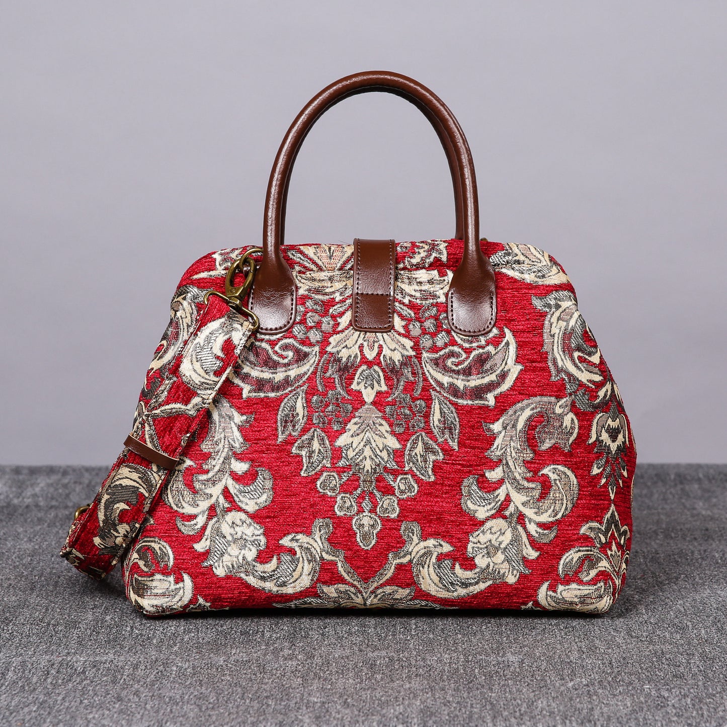 Carpet Purse Victorian Blossom Red/Gold