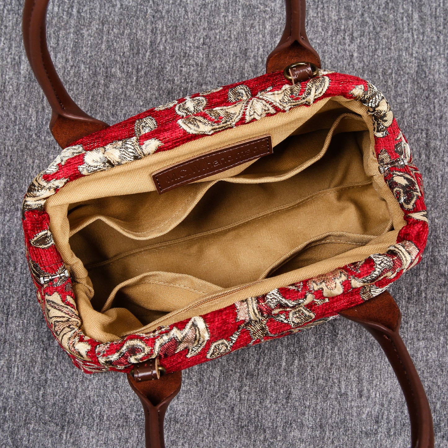 Carpet Purse Victorian Blossom Red/Gold