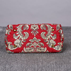 Carpet Handbag<br>Victorian Blossom Red/Gold